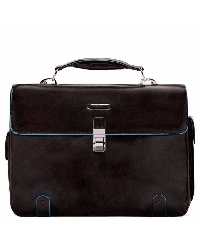 PIQUADRO - Cartella in pelle a due soffietti porta PC 15"  - CA1066B2