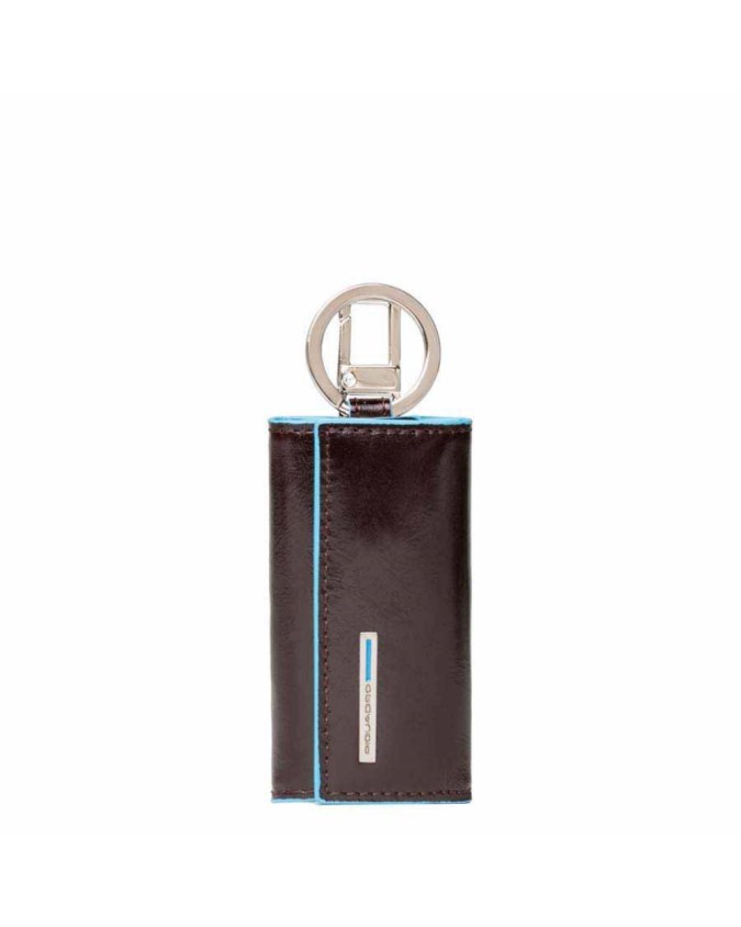PIQUADRO - Portachiavi con moschettone Blue Square - Mogano - PC1253B2/MO