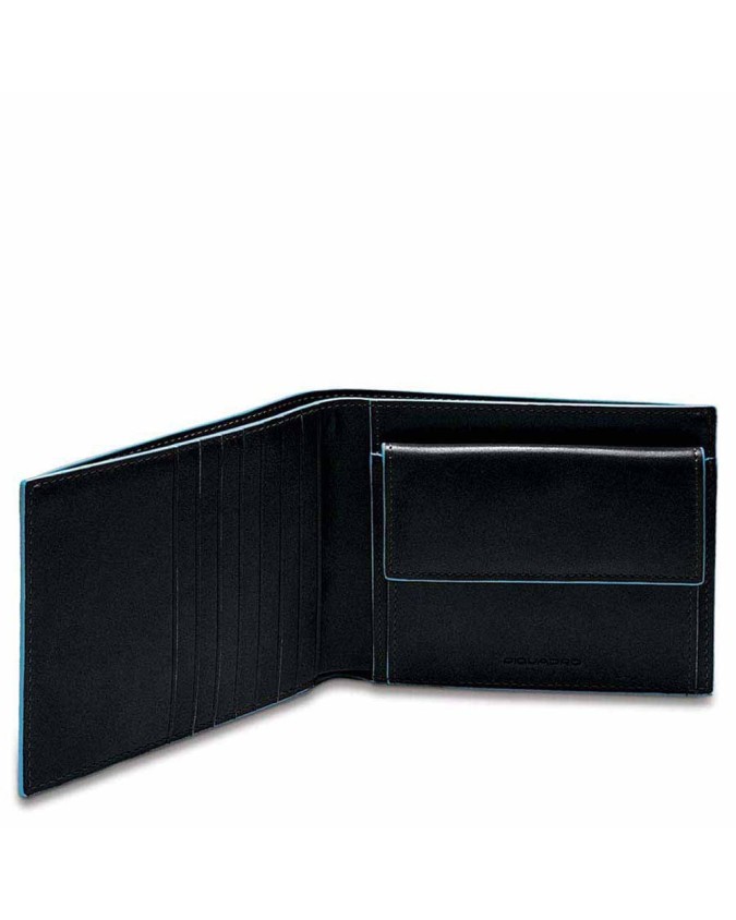 PIQUADRO - Portafoglio Uomo in Pelle Blue Square - Nero - PU1239B2/N