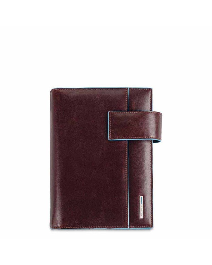 PIQUADRO - Organizer medio con patta in pelle mogano - Mogano -
