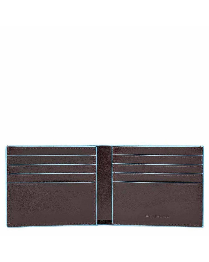 PIQUADRO - Portafoglio uomo con porta carte di credito - Mogano