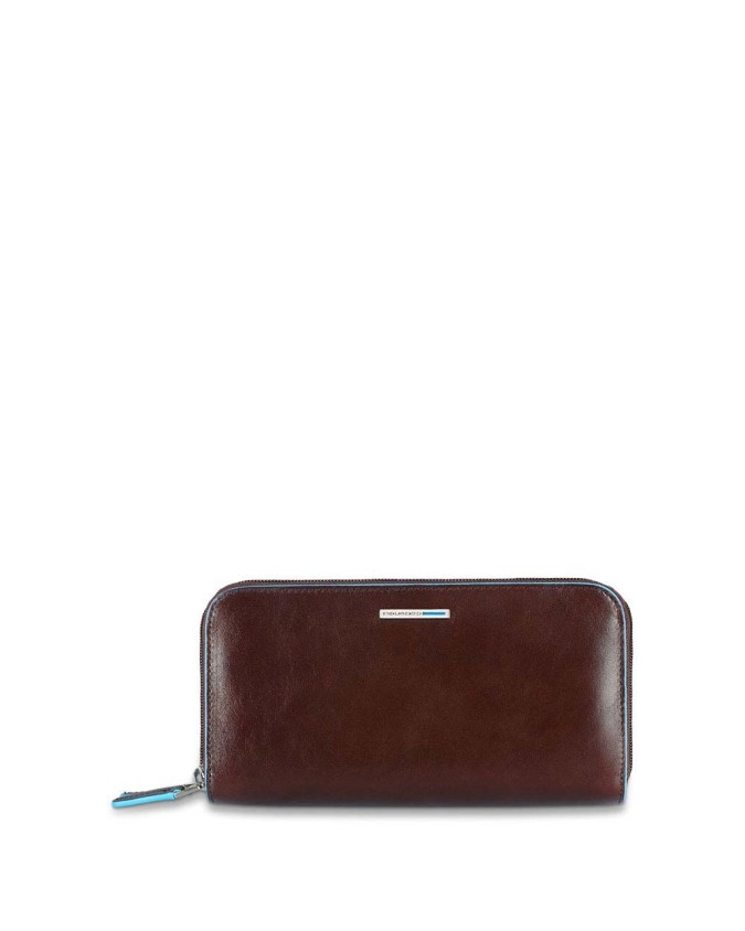 PIQUADRO - Portafoglio donna doppio zip around  Mogano - PD3413B2/MO
