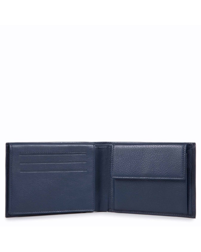 PIQUADRO - Portafoglio uomo in pelle blu - Blu - PU1392ED/BLU
