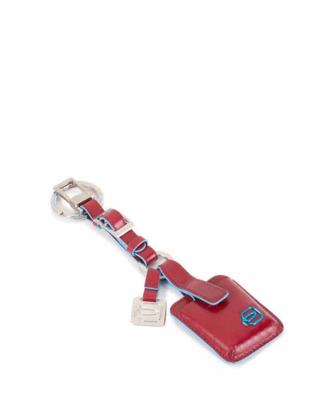 PIQUADRO - Charm con CONNEQU in pelle rosso - Rosso - AC3956B2/R