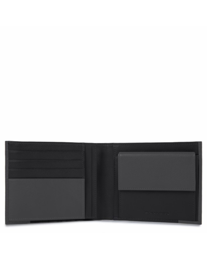 PIQUADRO - Portafoglio uomo, portamonetee portadocumenti - Nero