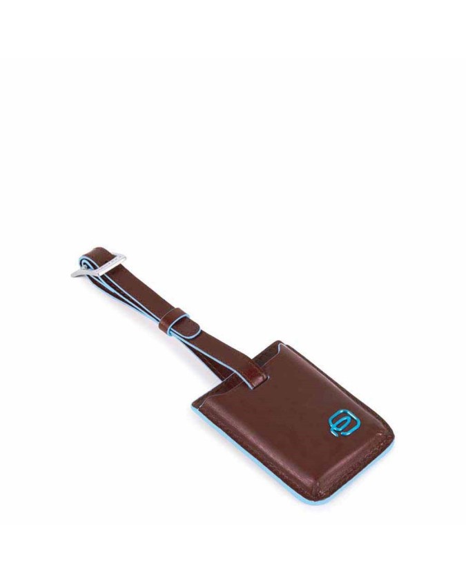PIQUADRO - Address tag con CONNEQU in pelle - Mogano -