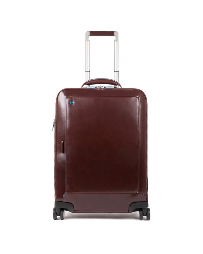 Piquadro - Trolley cabina porta PC 15.6'' in pelle Blue Square