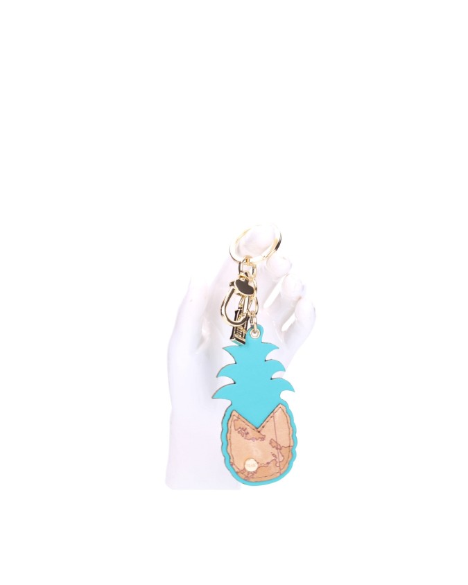 Alviero Martini  Prima Classe - Portachiavi Ananas in pelle con anello
