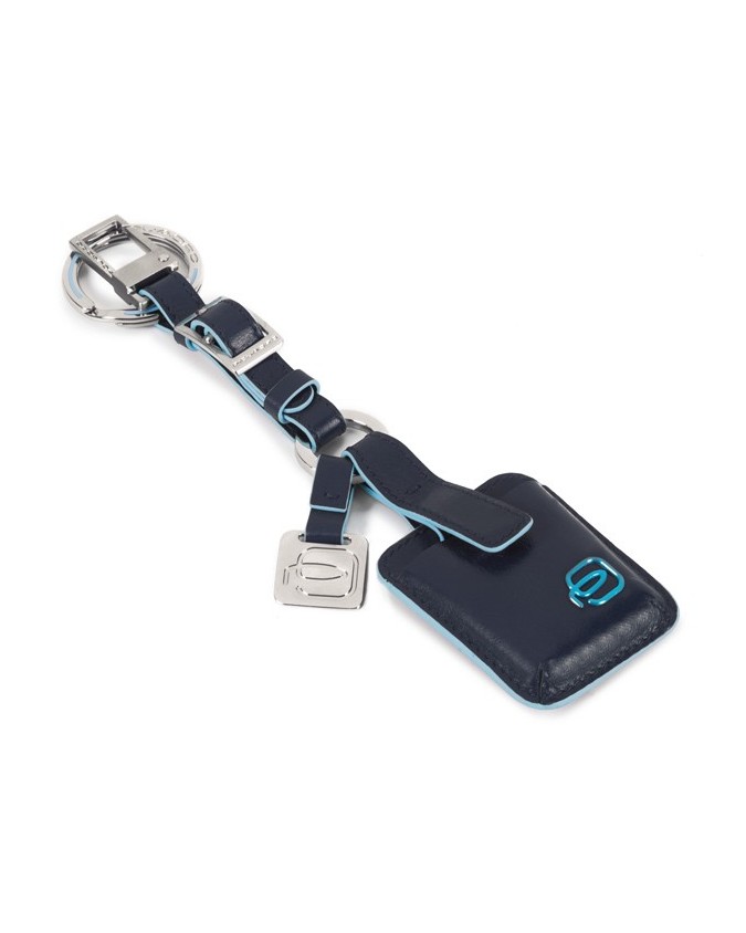 PIQUADRO - Charm con CONNEQU in pelle blu2 - Blu - AC3956B2/BLU2