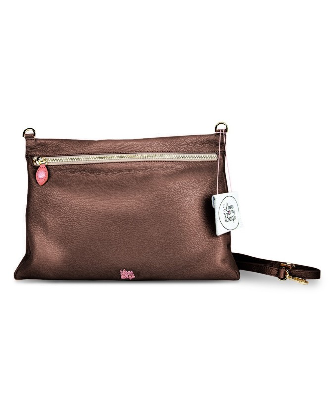 Borse a Tracolla Love My Bags Happy - Borsa/Pochette in vitello