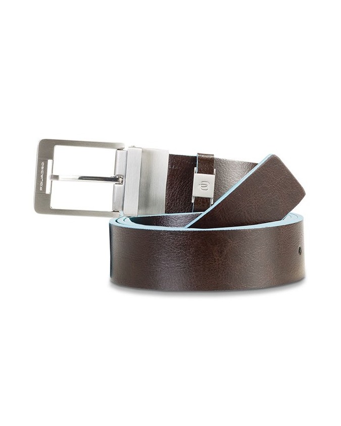PIQUADRO - Cintura uomo 35mm con interno logato in pelle -