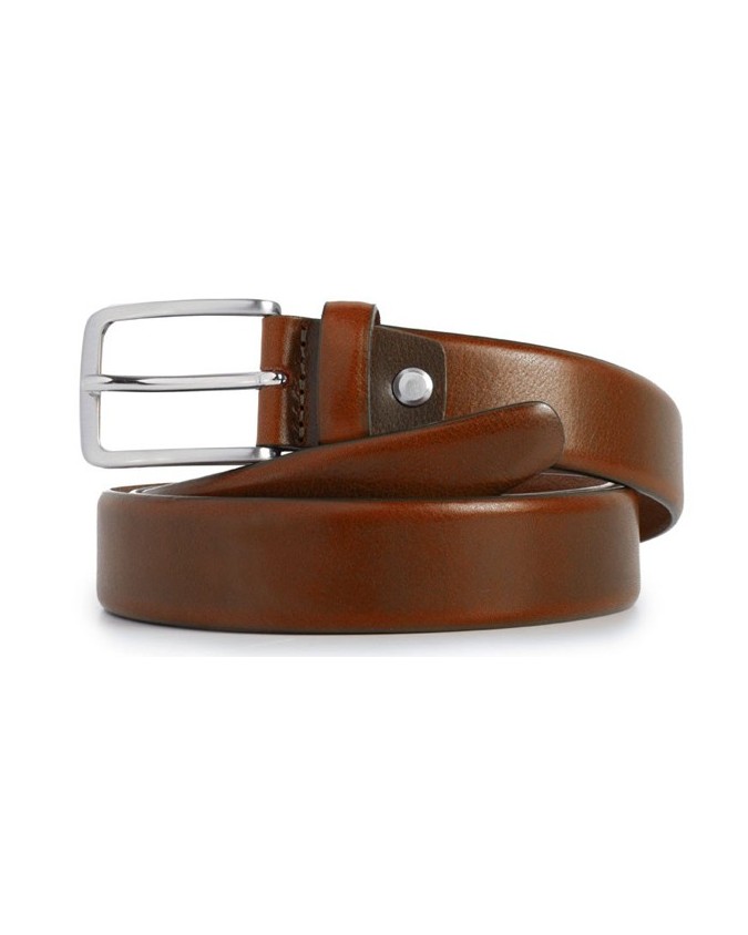 PIQUADRO - Cintura 30mm in pelle arancione - Arancio -