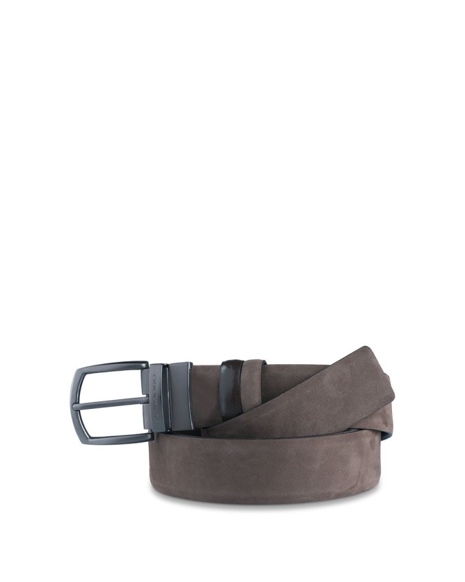 PIQUADRO - Cintura reverse 35mm con fibbia liscio - Marrone -