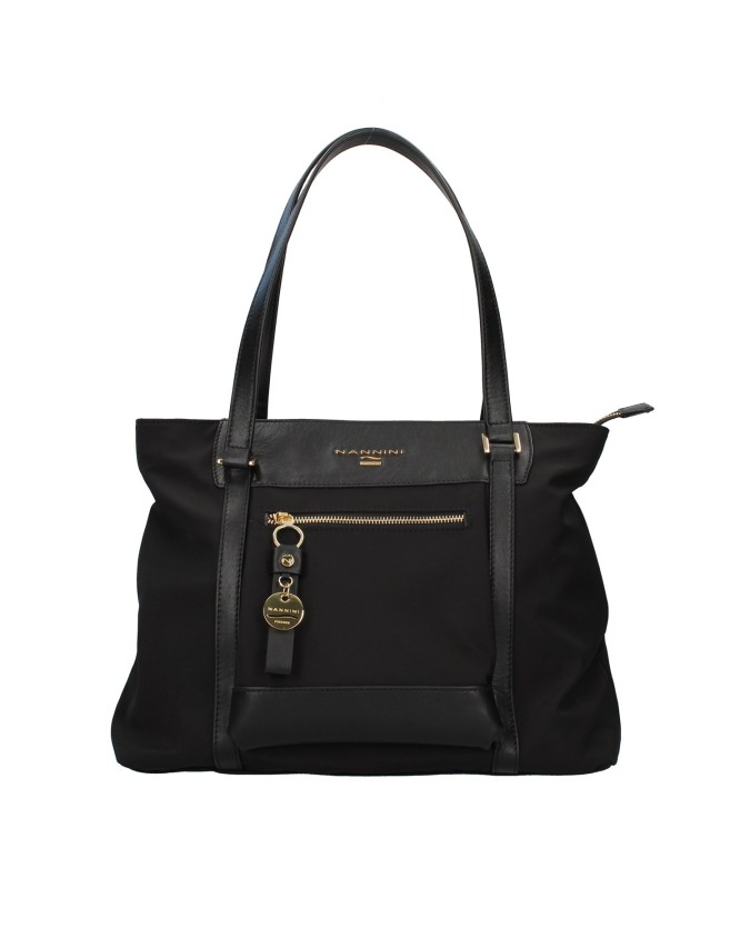 BORSE DA DONNA Nannini - Borsa a spalla in tessuto e inserti in