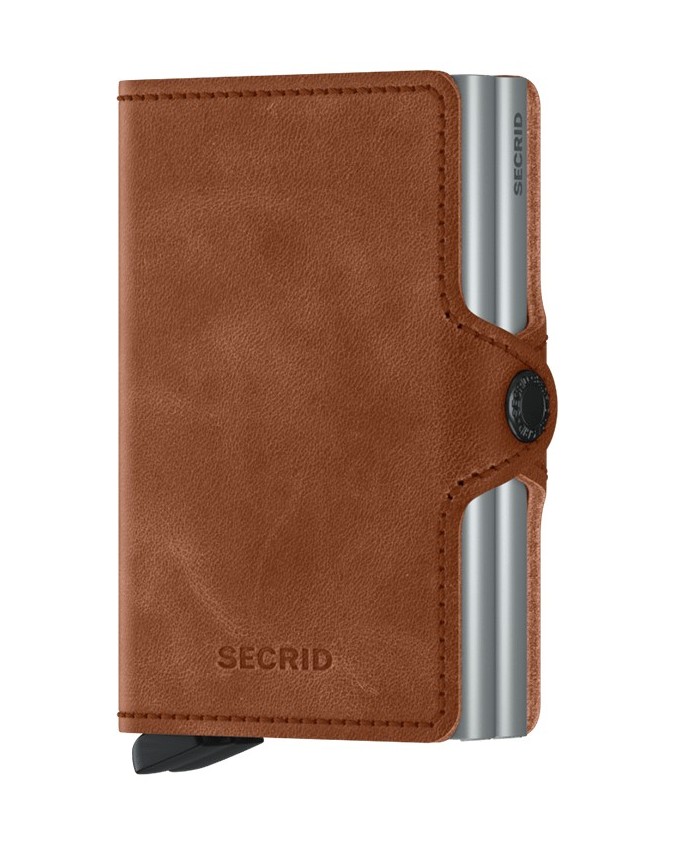 Portafogli Uomo Secrid - Twinwallet in pelle e alluminio Vintage