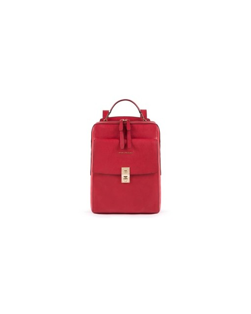 Zaini Porta PC Piquadro - Zaino piccolo in pelle con zip porta