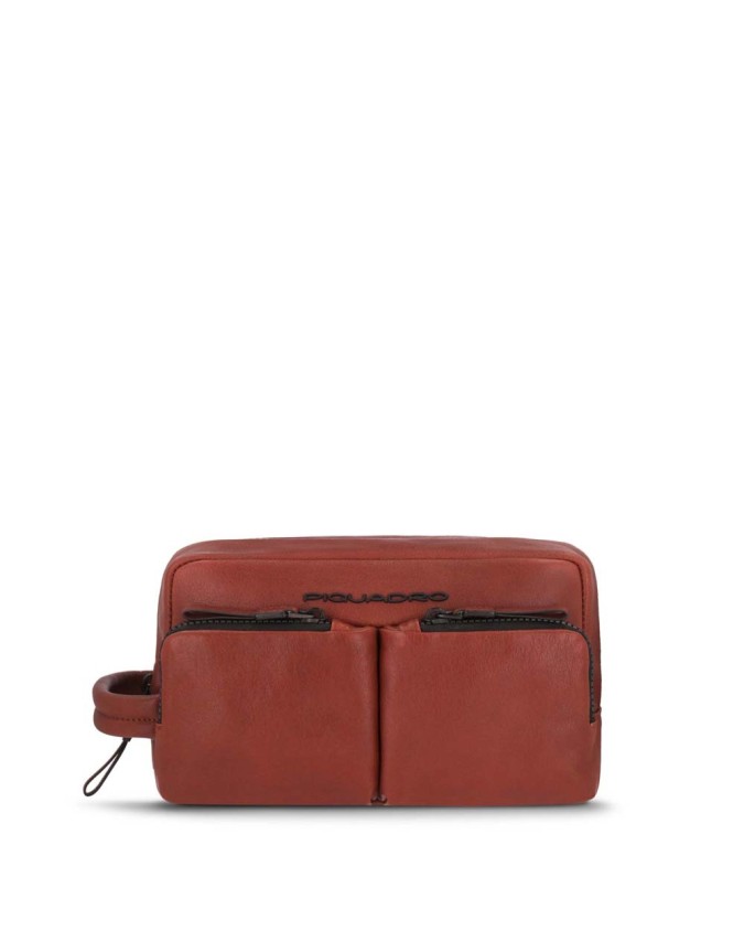 Beauty case Piquadro - Necessaire da viaggio in pelle Harper