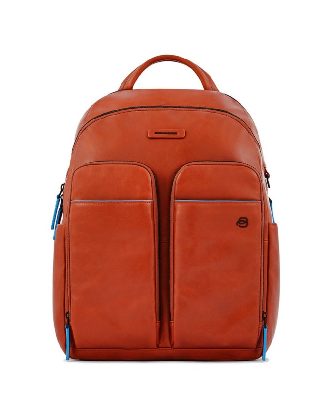 Zaini Porta PC Piquadro - Zaino porta pc 14'' in pelle Blue