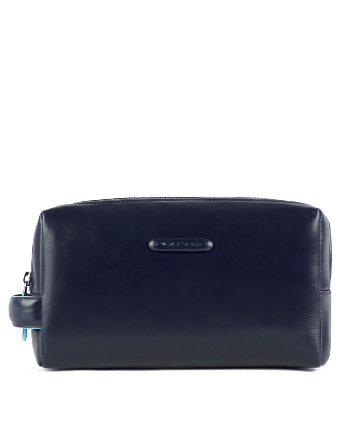 Beauty case Piquadro - Necessaire due scomparti in pelle Blue