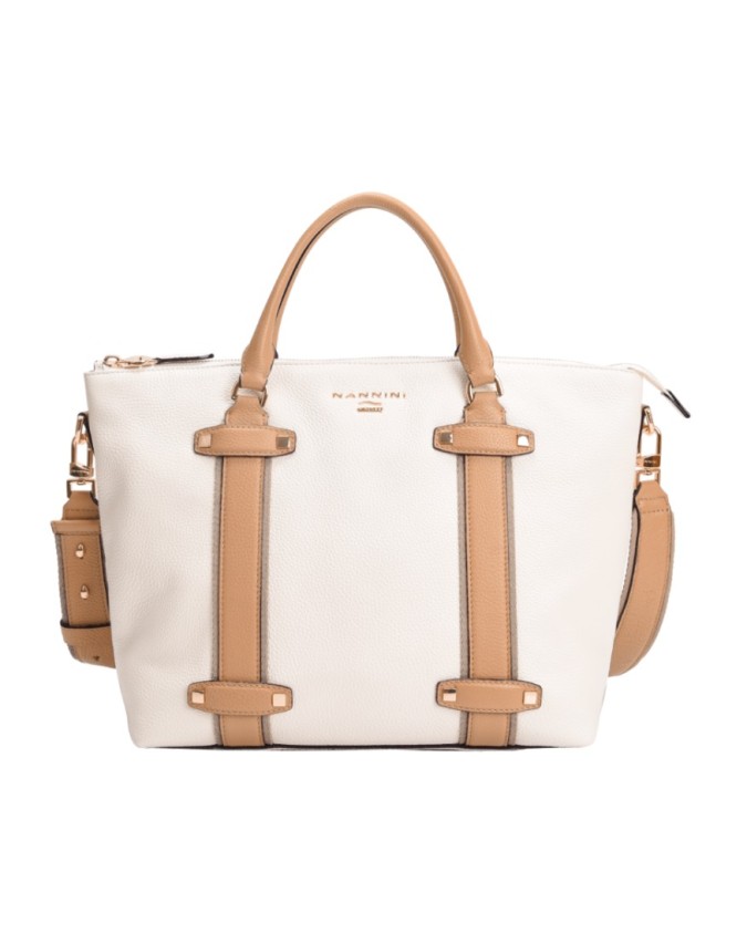 BORSE DA DONNA Nannini - Borsa a mano e a tracolla bicolore in