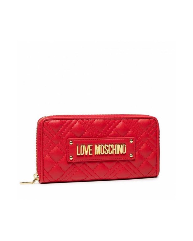 Love Moschino - Portafoglio donna in pelle sintetica trapuntata Zip Around