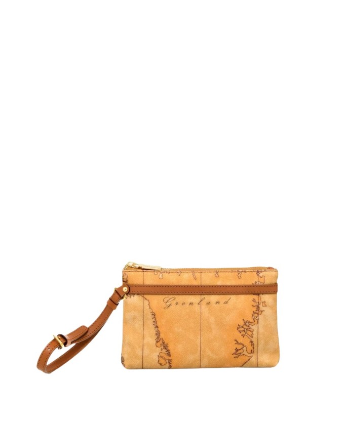 Alviero Martini Prima Classe - Clutch piccola con occhiello Geo Classic