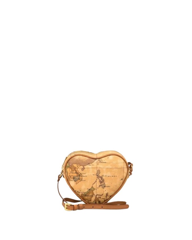 Alviero Martini Prima Classe - Mini borsa tracolla a cuore in tessuto Geo Classic