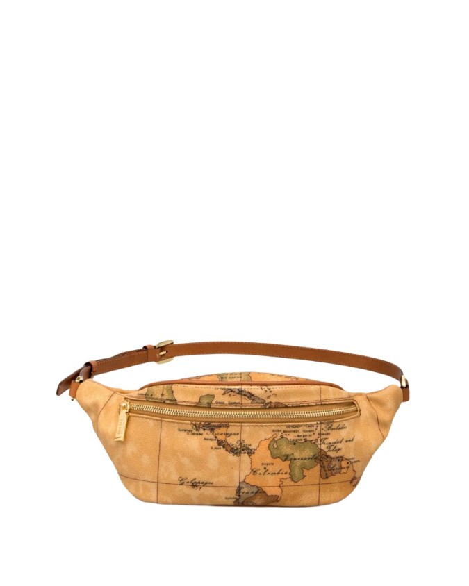 Alviero Martini Prima Classe - Marsupio con fibbia logata in tessuto Geo Classic