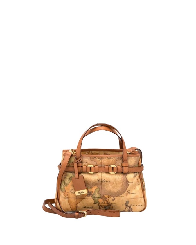 Alviero Martini Prima Classe - Borsa piccola a mano in tessuto Geo Classic