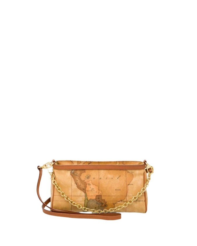 Alviero Martini Prima Classe - Borsa mini a tracolla in tessuto Geo Classic