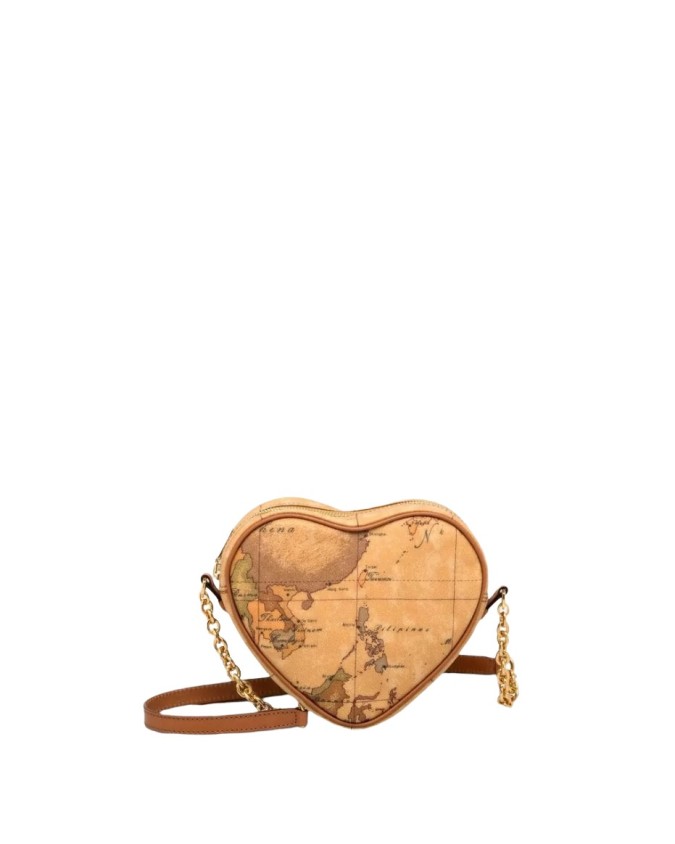 Alviero Martini Prima Classe - Mini borsa tracolla a cuore in tessuto Geo Classic