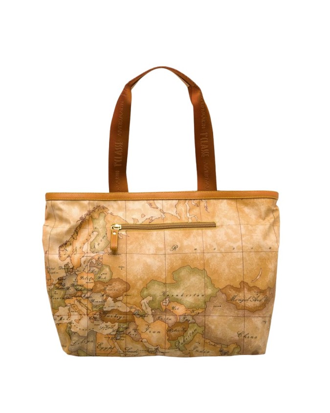 Alviero Martini Prima Classe - Borsa shopping grande in tessuto Geo Soft