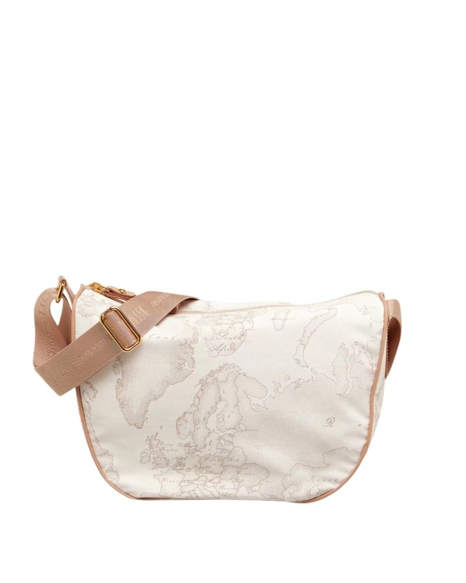 Alviero Martini Prima Classe - Borsa piccola a mezzaluna Geo Soft White