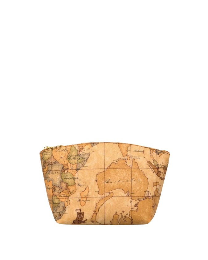 Alviero Martini Prima Classe - Pochette grande porta tutto in tessuto stampato Geo Classic