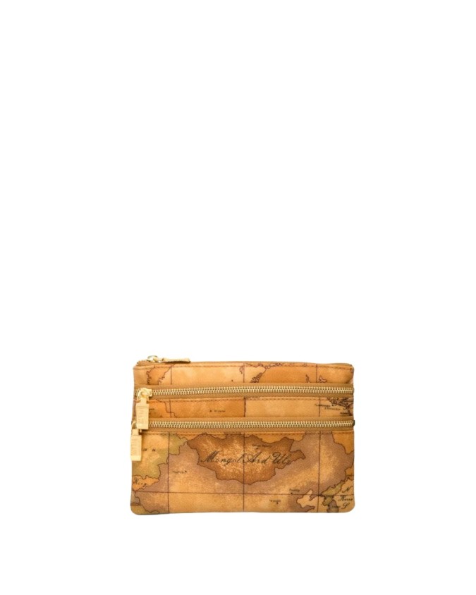 Alviero Martini Prima Classe - Pochette media Geo Classic con tasche e zip