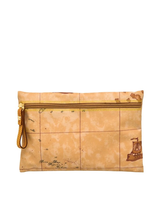 Alviero Martini Prima Classe - Pochette grande Geo Soft con zip in metallo