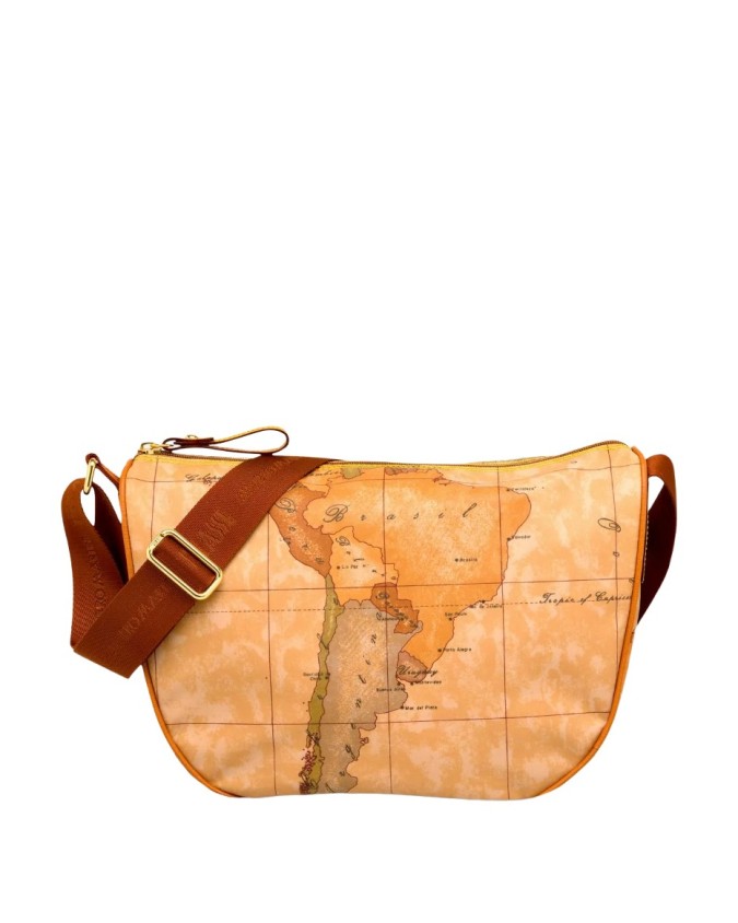 Alviero Martini Prima Classe - Borsa donna a tracolla piccola in tessuto stampato Geo Soft