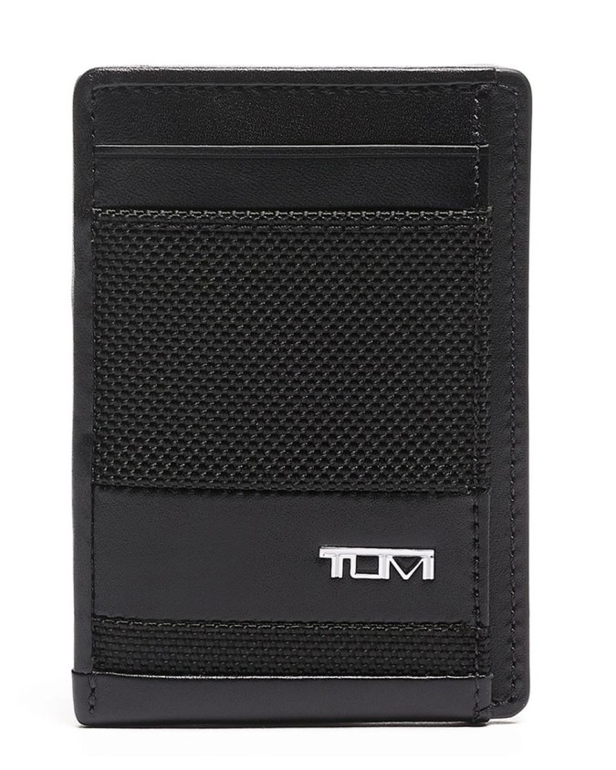 Tumi - Fermasoldi con portacarte in nylon balistico Alpha SLG