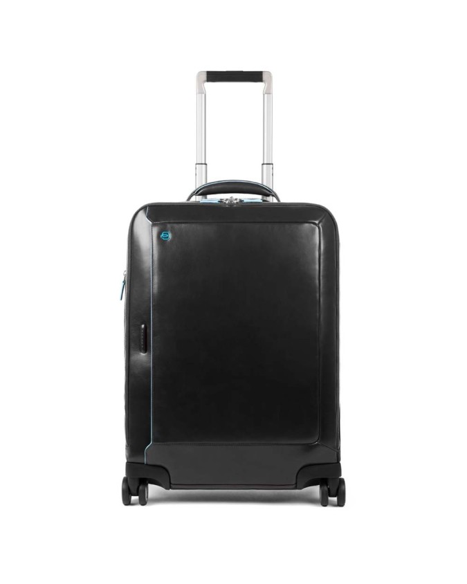 Piquadro - Trolley cabina porta PC 15.6'' in pelle Blue Square