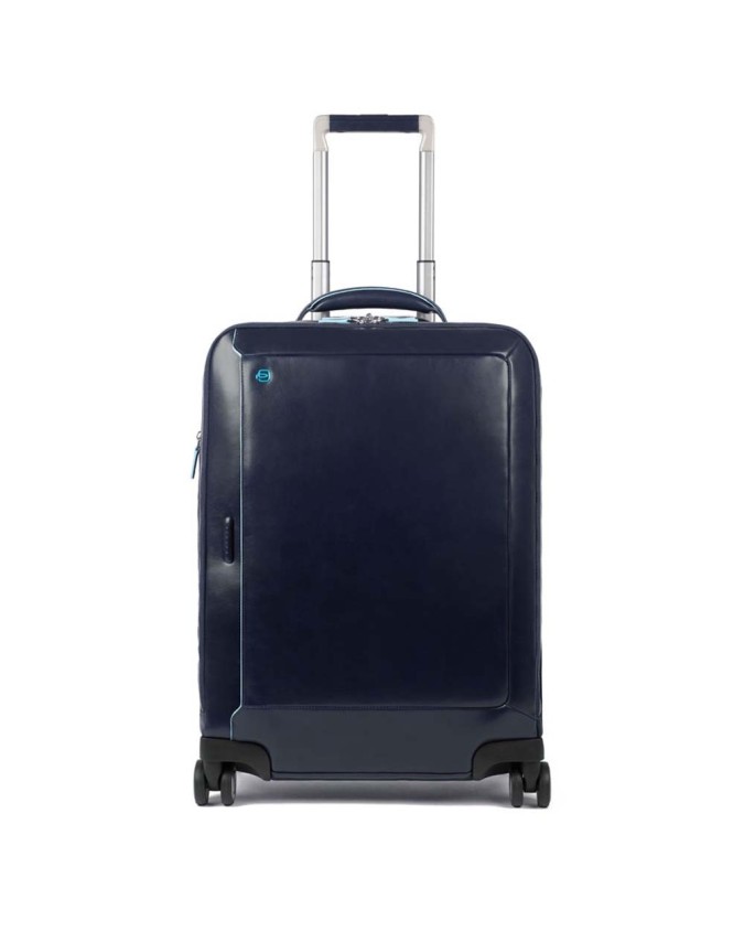 Piquadro - Trolley cabina porta PC 15.6'' in pelle Blue Square