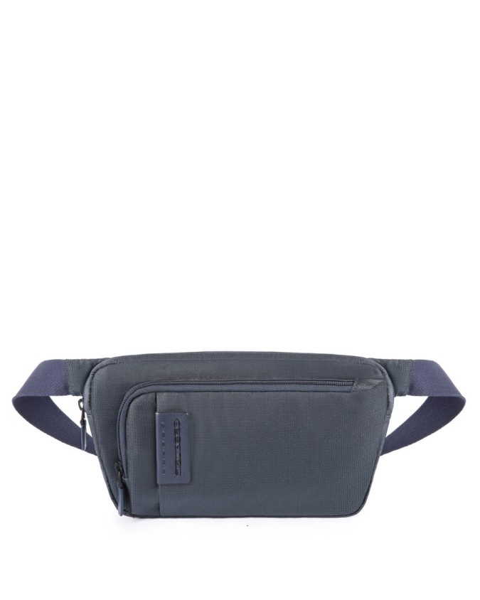 Piquadro - Marsupio uomo in pelle e tessuto con tasca frontale Pulse