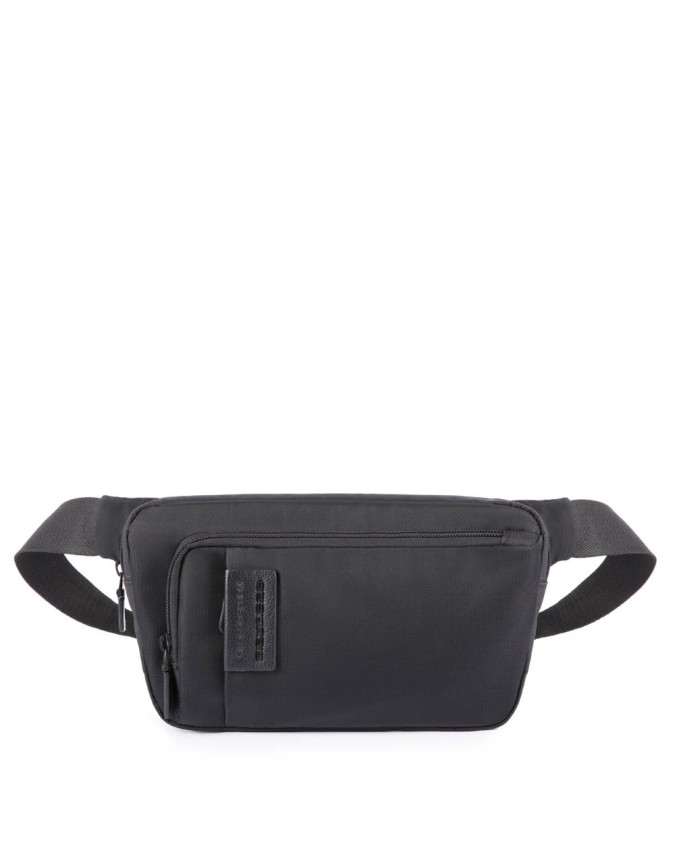 Piquadro - Marsupio uomo in pelle e tessuto con tasca frontale Pulse