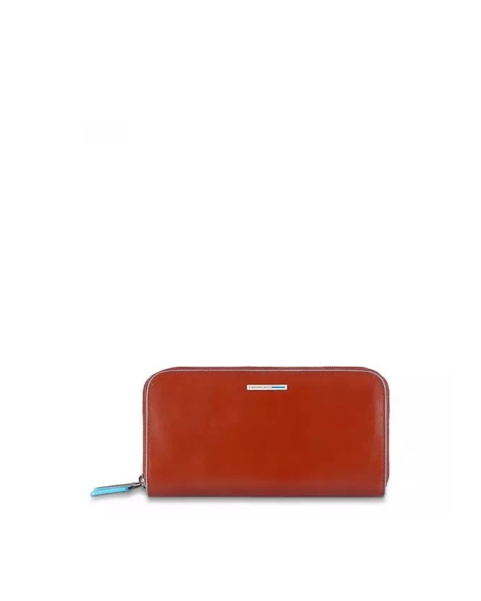PIQUADRO - Portafoglio donna doppio zip around  Mogano - PD3413B2/MO