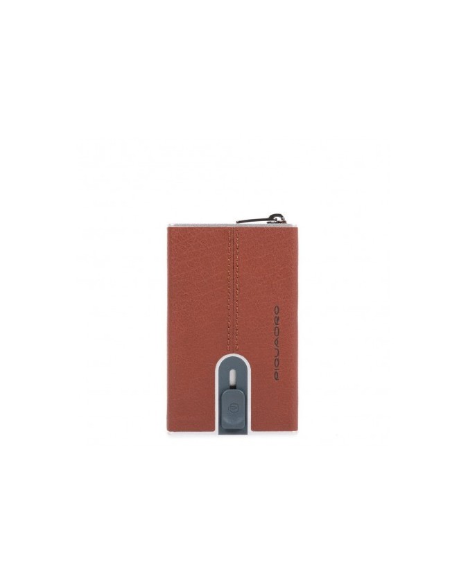 Piquadro - Portafogli compact wallet con portamonete Black Square