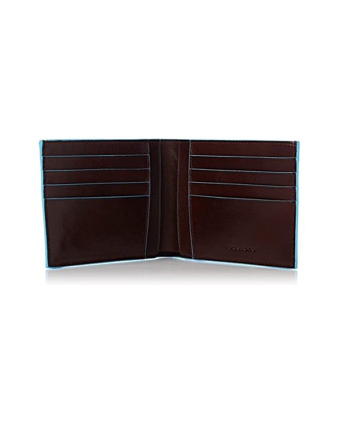 Piquadro - Portafoglio uomo porta carta di credito in pelle Blue Square