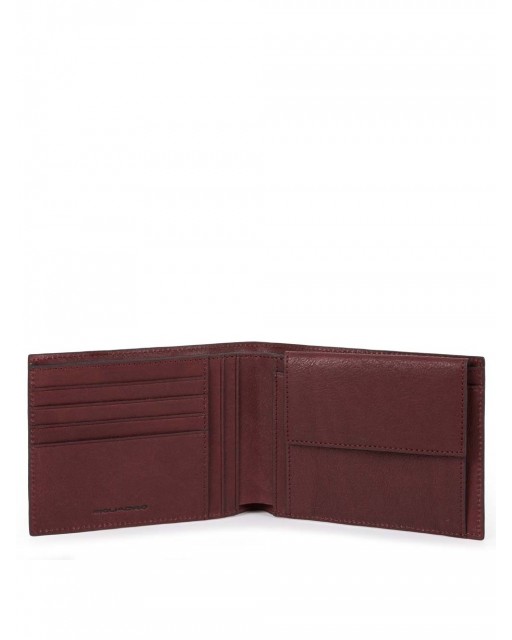 Piquadro - Portafoglio uomo con portamonete in pelle Black Square