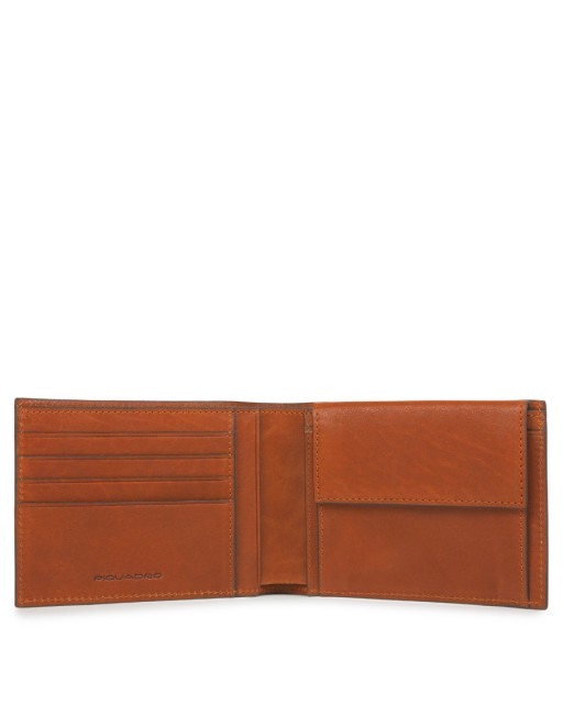 Piquadro - Portafoglio uomo con portamonete in pelle Black Square