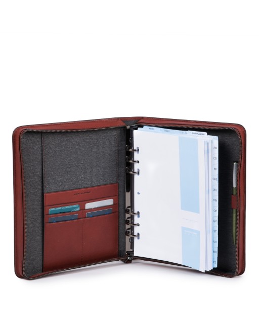 Piquadro - Organizer grande in pelle con chiusura a zip