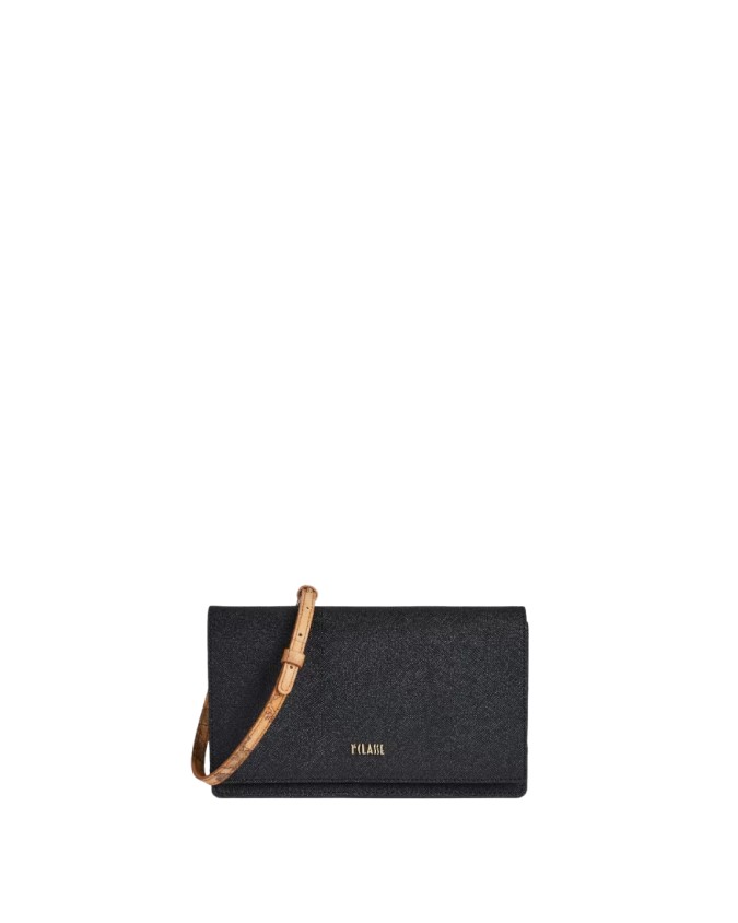 Alviero Martini Prima Classe - Pochette con tracolla in tessuto goffrato stampa saffiano Milano City