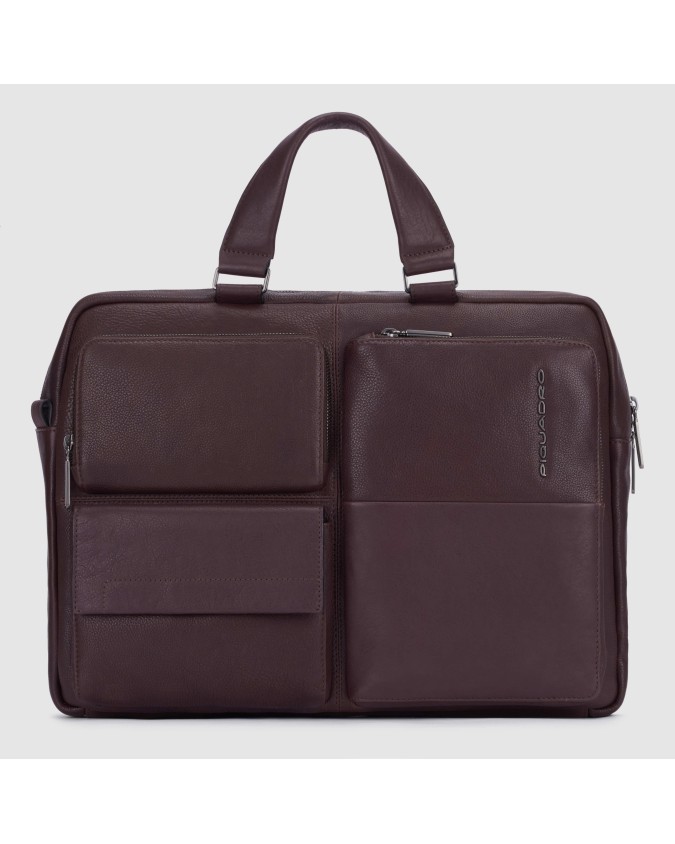 Piquadro - Cartella in pelle porta computer e porta iPad® Ronnie